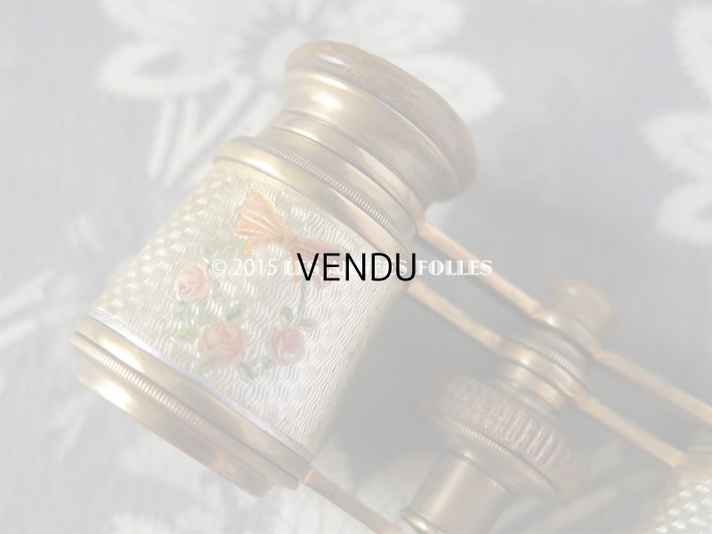 画像8: 19世紀 アンティーク オペラグラス 薔薇とリボンのリース JUMELLE CARPENTIER