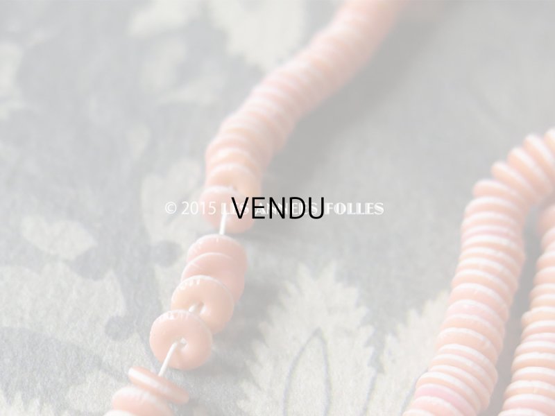 画像5: 1930年代 アンティーク ゼラチン製  スフレ ラムネのような スパンコール サーモンピンク 4mm 2400ピース  COL 11