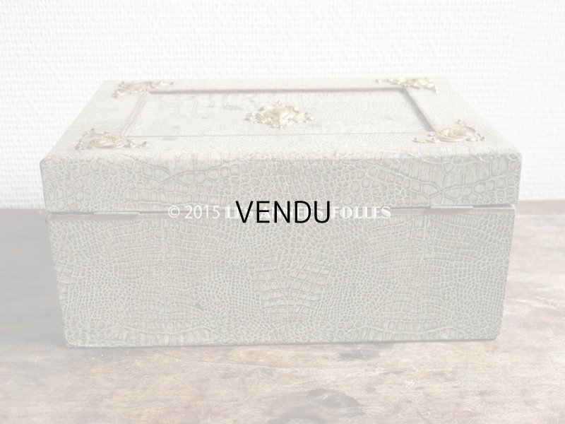 画像10: ＊蚤の市＊19世紀末 アンティーク 大きな裁縫箱 引き出し付き メルスリーの木箱