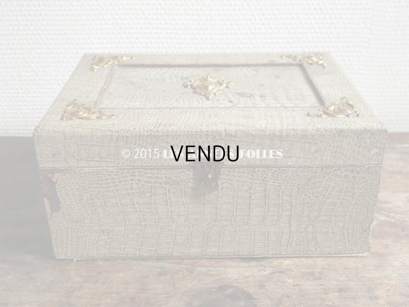 画像9: ＊蚤の市＊19世紀末 アンティーク 大きな裁縫箱 引き出し付き メルスリーの木箱