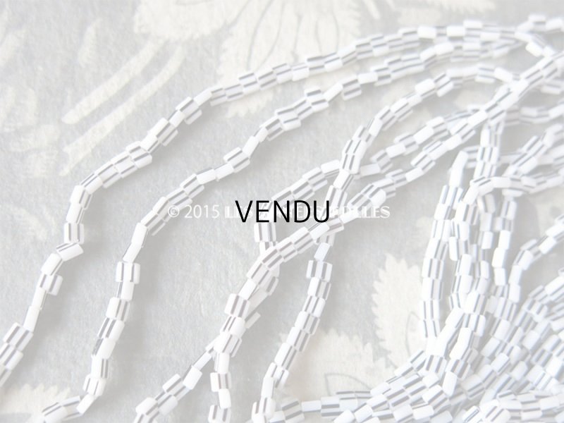 画像4: 1930年代 アンティーク ガラス製 ビーズ 黒＆白のモノトーン 2.5×2×1mm 110g  約6000ピース