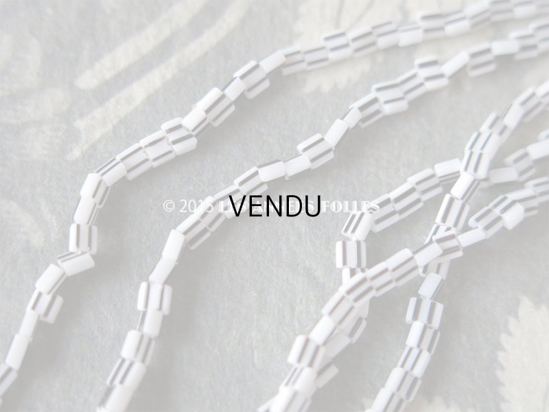 画像3: 1930年代 アンティーク ガラス製 ビーズ 黒＆白のモノトーン 2.5×2×1mm 110g  約6000ピース