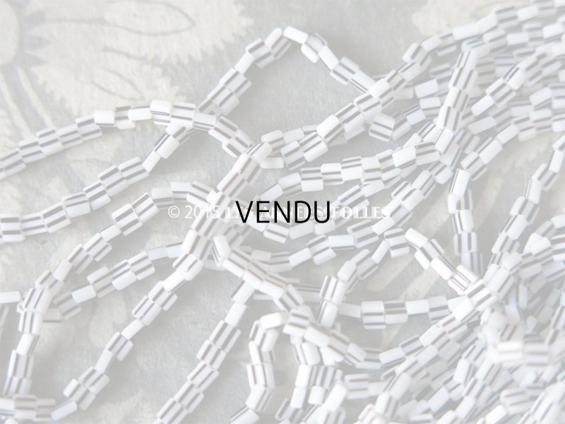 画像5: 1930年代 アンティーク ガラス製 ビーズ 黒＆白のモノトーン 2.5×2×1mm 110g  約6000ピース