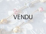 19世紀末 アンティーク 4色の薔薇 ロココトリム 0.37m