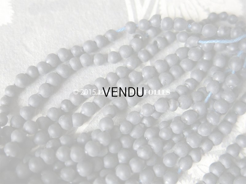 画像3: 1900年代 アンティーク 吹きガラス製 炭黒のマットなビーズ