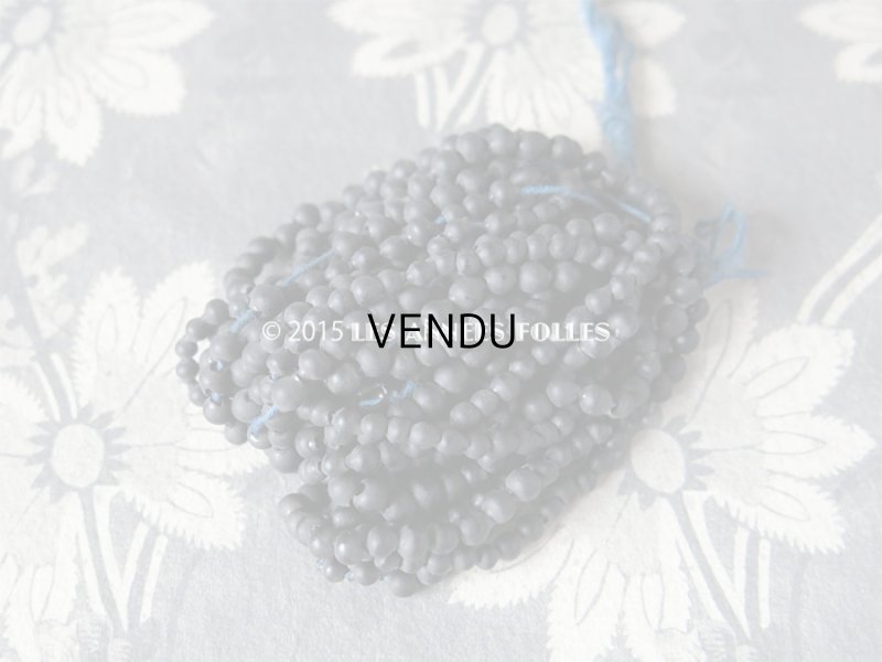 画像5: 1900年代 アンティーク 吹きガラス製 炭黒のマットなビーズ