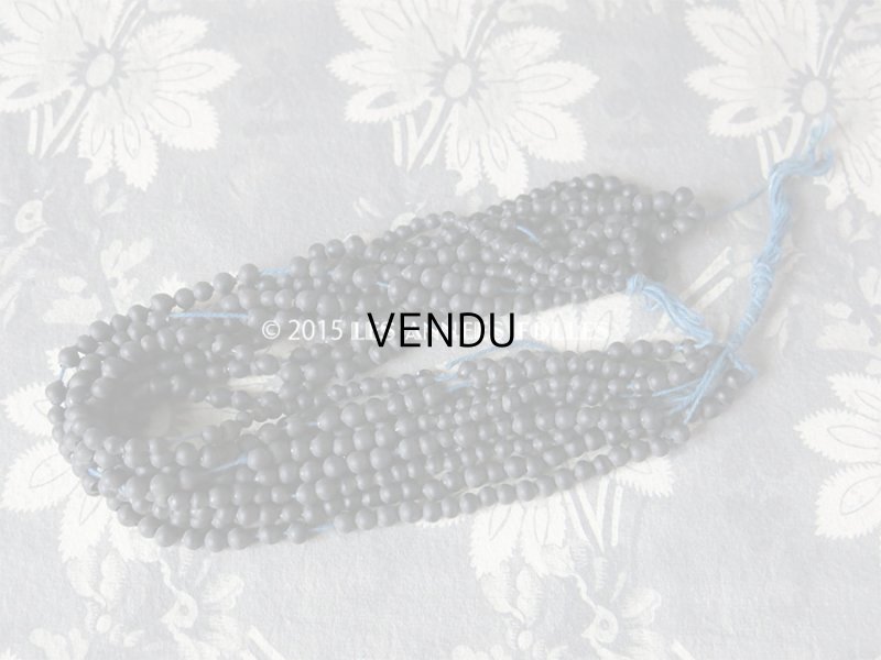 画像6: 1900年代 アンティーク 吹きガラス製 炭黒のマットなビーズ