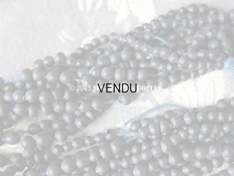 画像7: 1900年代 アンティーク 吹きガラス製 炭黒のマットなビーズ