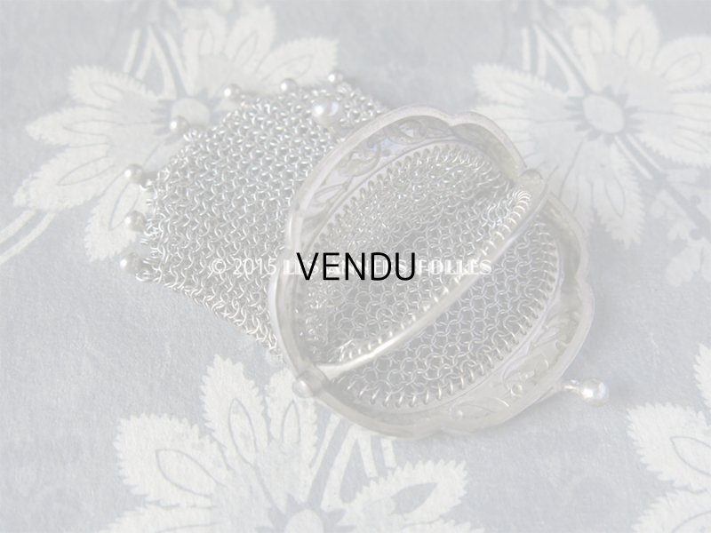 画像5: 1900年代 アンティーク シルバー製 ヤドリギ メタルメッシュのコインケース