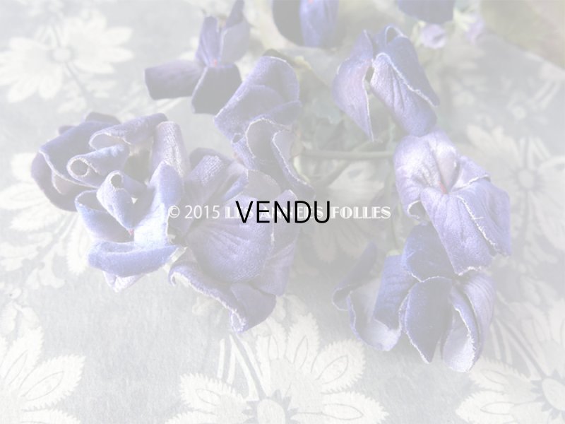 画像5: 19世紀 アンティーク コサージュ 菫 ベルベット