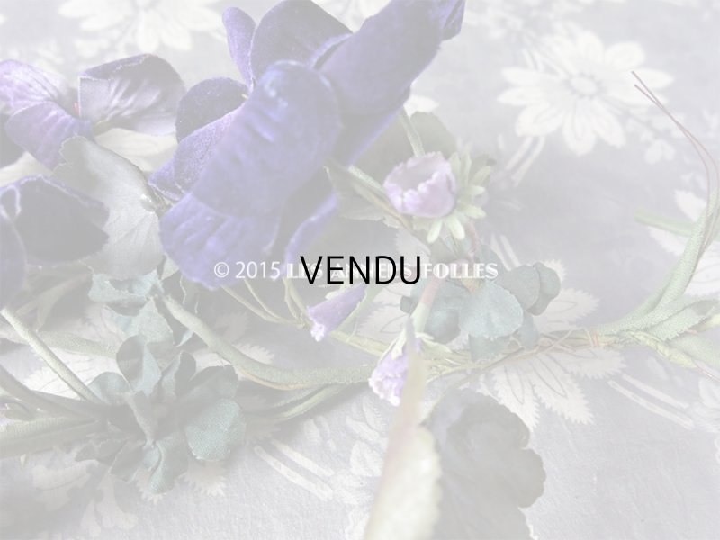 画像7: 19世紀 アンティーク コサージュ 菫 ベルベット