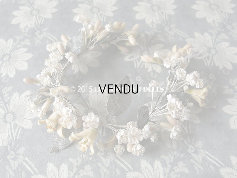 画像4: 19世紀末 アンティーク ワックスフラワーのヘッドリース ティアラ