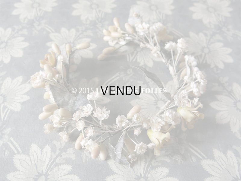 画像3: 19世紀末 アンティーク ワックスフラワーのヘッドリース ティアラ