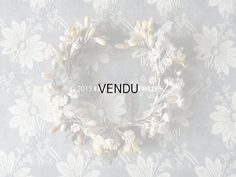 画像5: 19世紀末 アンティーク ワックスフラワーのヘッドリース ティアラ