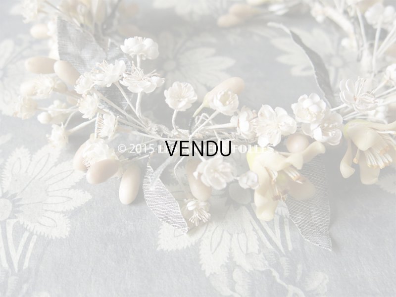 画像7: 19世紀末 アンティーク ワックスフラワーのヘッドリース ティアラ