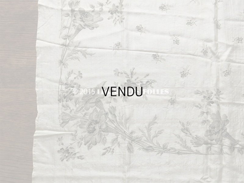 画像9: 19世紀 アンティーク シルク製 スカーフ用 ファブリック 花模様 スカーフ3枚分 56×165cm