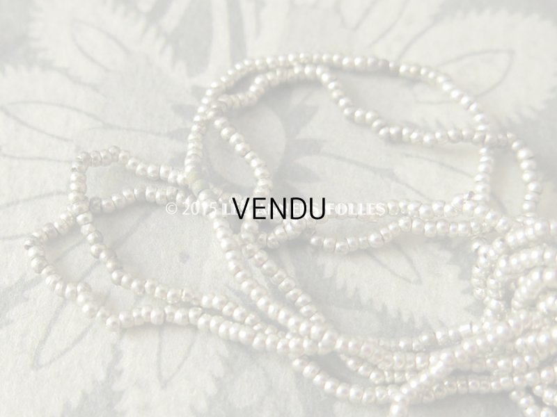 画像3: 1900年代 アンティーク ラベル付 メタル製 ビーズ シルバー