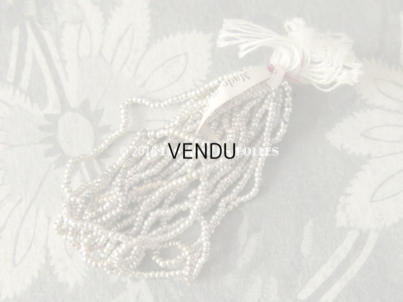 画像4: 1900年代 アンティーク ラベル付 メタル製 ビーズ シルバー