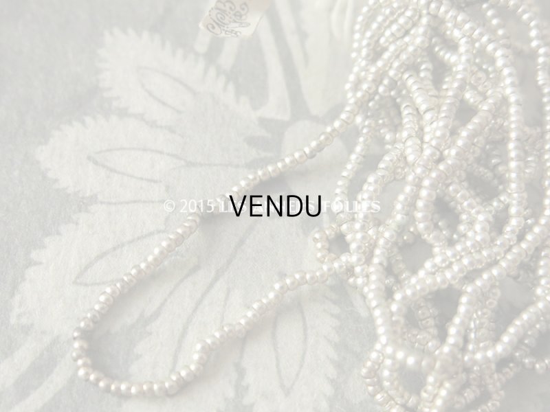 画像5: 1900年代 アンティーク ラベル付 メタル製 ビーズ シルバー