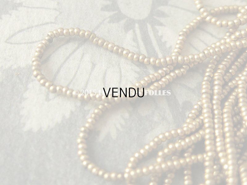 画像3: 1900年代 アンティーク ラベル付 メタル製 ビーズ アンティークゴールド