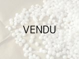 アンティーク ラインストーン カボション 白 ホワイト  3.5mm フランス製