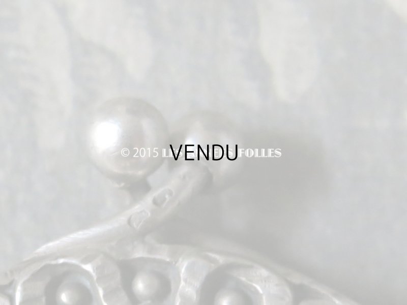 画像4: 1900年代 アンティーク シルバー製 リボン模様 メタルメッシュ コインケース 仕切り付