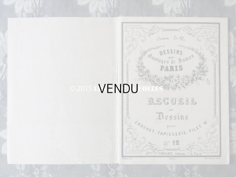 画像3: アンティーク レース図案帳  クロシェレース DESSINS POUR OUVRAGES DE DAMES RECUEIL DE DESSINS POUR CROCHET,TAPISSERIE,FILET. N 12 - ADRE.SIMART,EDITEUR,A PARIS -