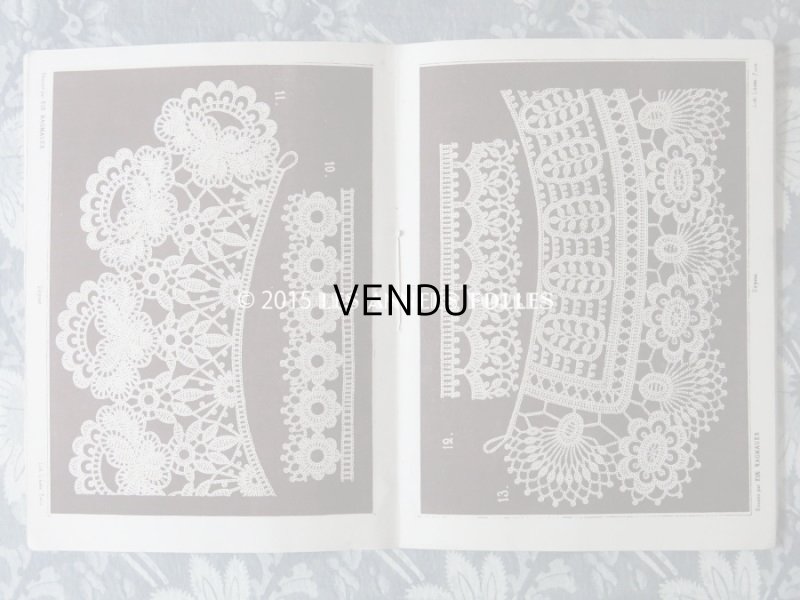 画像5: アンティーク レース図案帳  クロシェレース DESSINS POUR OUVRAGES DE DAMES RECUEIL DE DESSINS POUR CROCHET,TAPISSERIE,FILET. N 12 - ADRE.SIMART,EDITEUR,A PARIS -