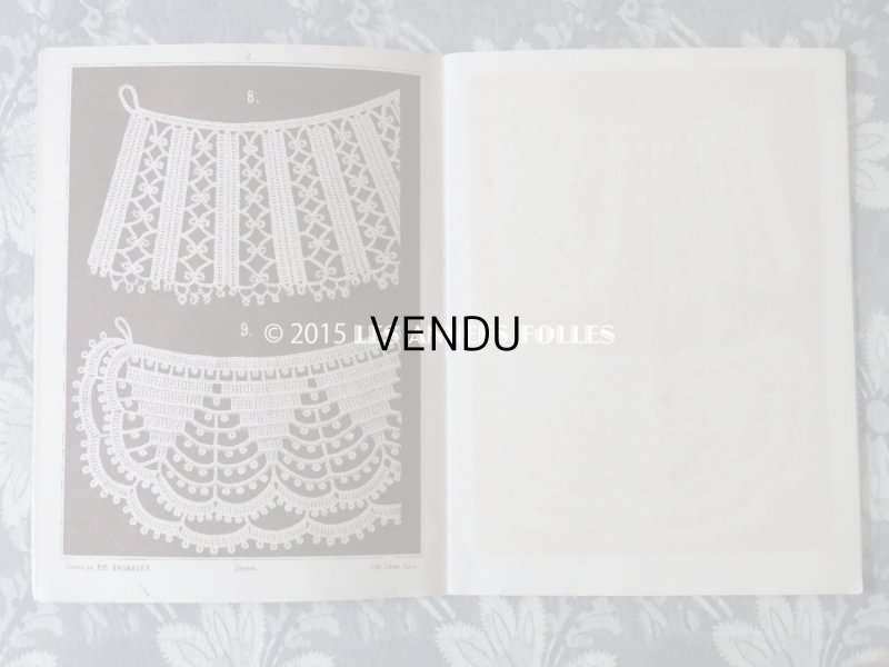 画像6: アンティーク レース図案帳  クロシェレース DESSINS POUR OUVRAGES DE DAMES RECUEIL DE DESSINS POUR CROCHET,TAPISSERIE,FILET. N 12 - ADRE.SIMART,EDITEUR,A PARIS -