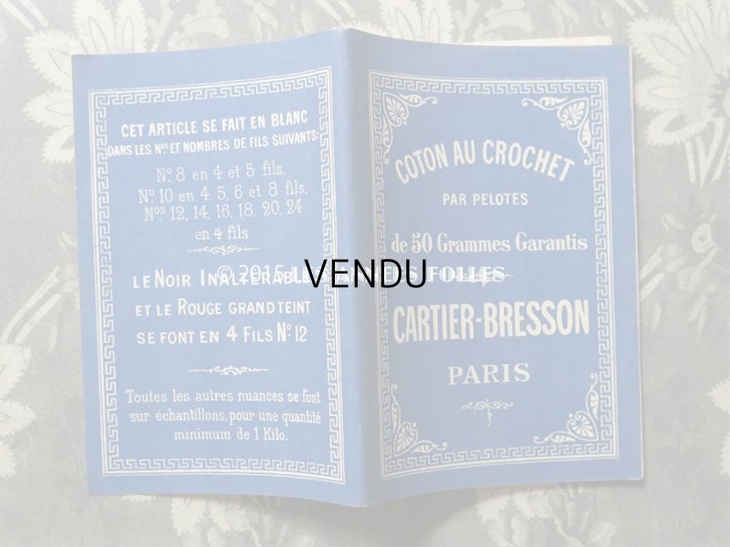 画像2: アンティーク クロシェレースの図案帳 COTON AU CROCHET - CARTIER-BRESSON PARIS-