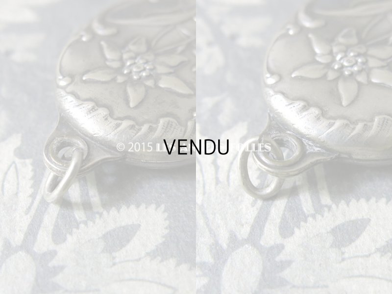 画像6: 1900年代 アンティーク シャトレーヌ 手鏡 エーデルワイス スライド式 ミラー ペンダント