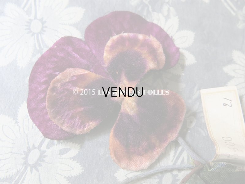 画像3: 1900年代 アンティーク コサージュ ラベル付 パンジー