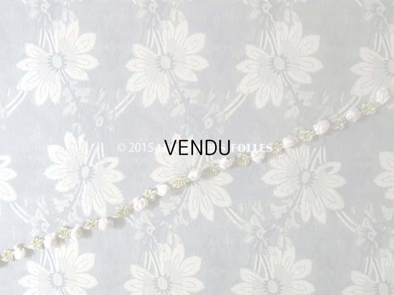 画像3: 19世紀末 アンティーク 淡いピンクの薔薇 ロココトリム 0.47m