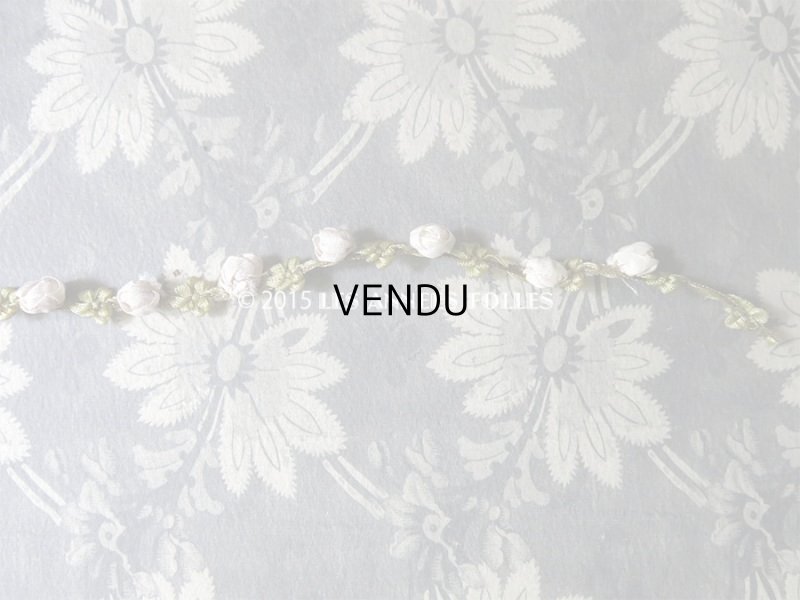 画像6: 19世紀末 アンティーク 淡いピンクの薔薇 ロココトリム 0.47m