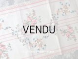 18世紀末 アンティーク シルク製  手刺繍 薔薇模様 幅広リボン 1m