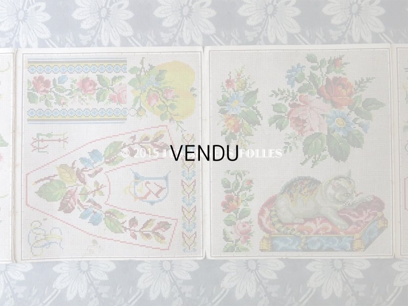 画像5: 19世紀末 アンティーク クロスステッチの図案帳 - ETABLISSEMENTS DE LA MAISON POIRET FRERES & NEVEU -