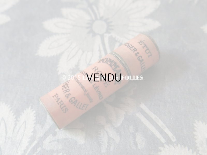 画像8: アンティーク 未使用 リップスティックの紙箱 ピンク POMMADE ROSE POUR LES LEVRES - ROGER&GALLET PARIS -