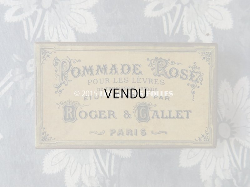 画像3: アンティーク 未使用 リップスティックの紙箱 ピンク POMMADE ROSE POUR LES LEVRES - ROGER&GALLET PARIS -