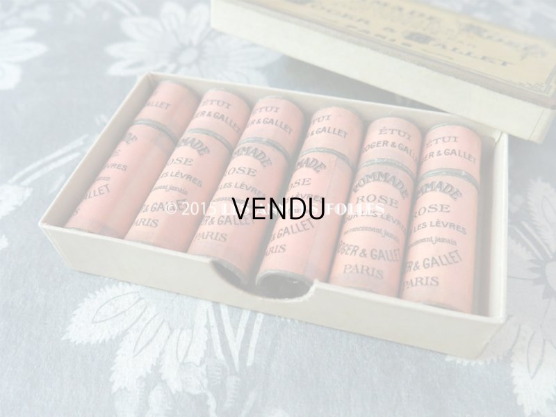 画像5: アンティーク 未使用 リップスティックの紙箱 ピンク POMMADE ROSE POUR LES LEVRES - ROGER&GALLET PARIS -