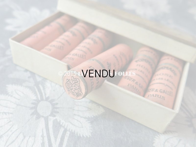 画像6: アンティーク 未使用 リップスティックの紙箱 ピンク POMMADE ROSE POUR LES LEVRES - ROGER&GALLET PARIS -