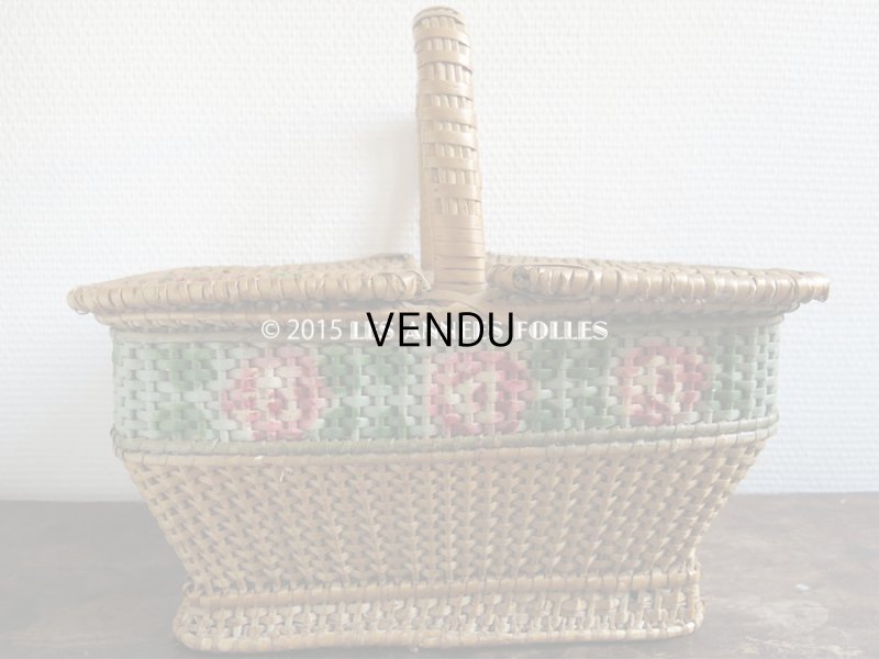 画像3: アンティーク 薔薇のパニエ