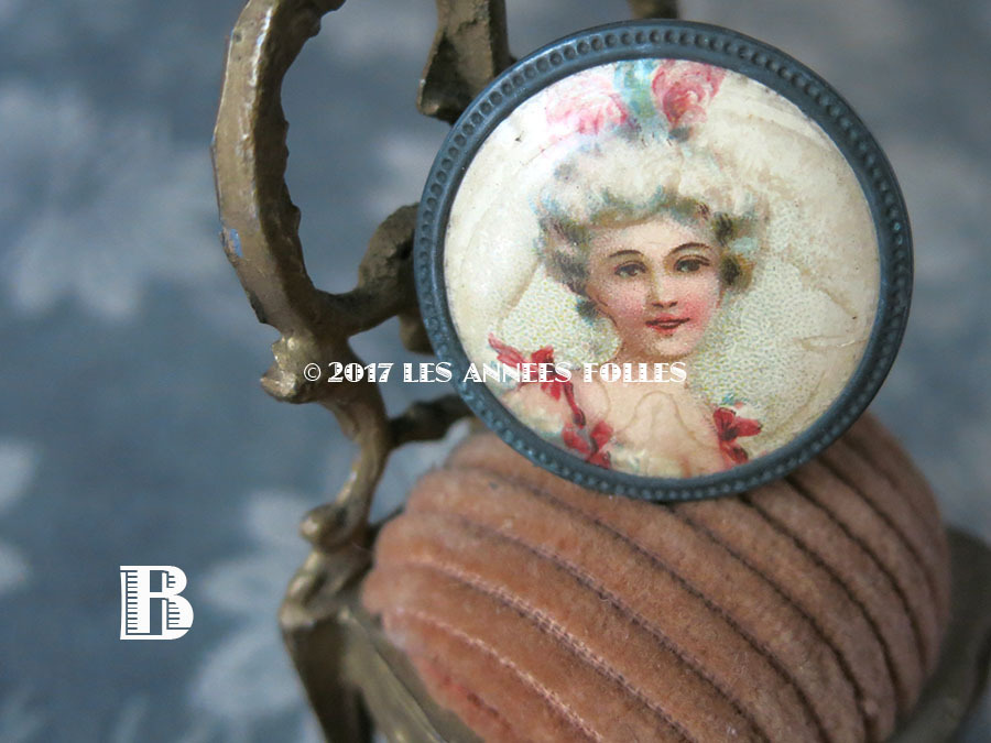 1900年代 アンティーク 帽子用エパングル ハットピン 貴婦人の肖像画 : LES ANNEES FOLLES