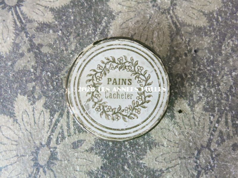 本日のみ❗️フランスアンティーク 文字入り紙箱&ワックスフラワー