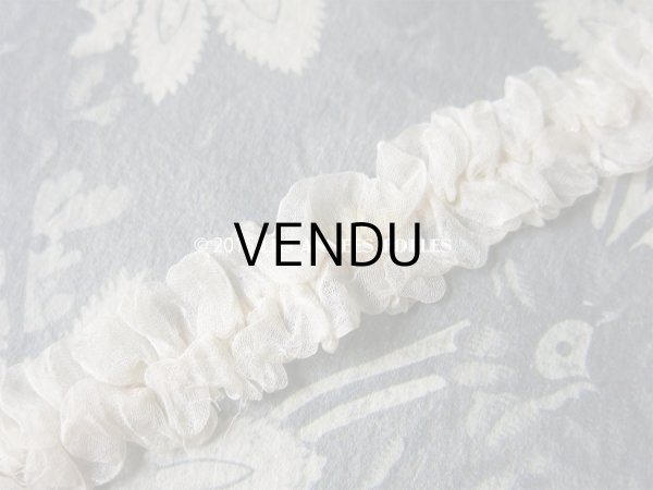 画像8: 1900年代 アンティーク オーガンジーのトリム オフホワイト (8)