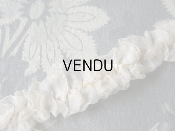 画像18: 1900年代 アンティーク オーガンジーのトリム オフホワイト (18)