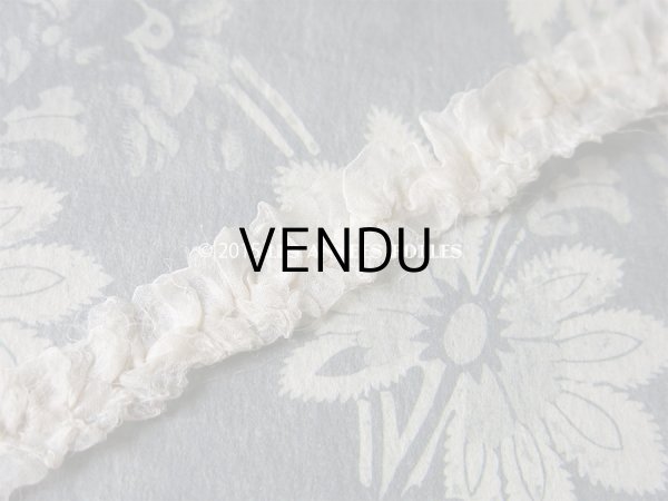 画像7: 1900年代 アンティーク オーガンジーのトリム オフホワイト (7)