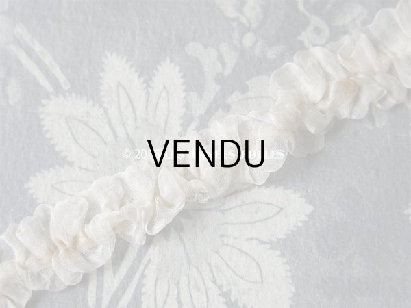 画像16: 1900年代 アンティーク オーガンジーのトリム オフホワイト (16)