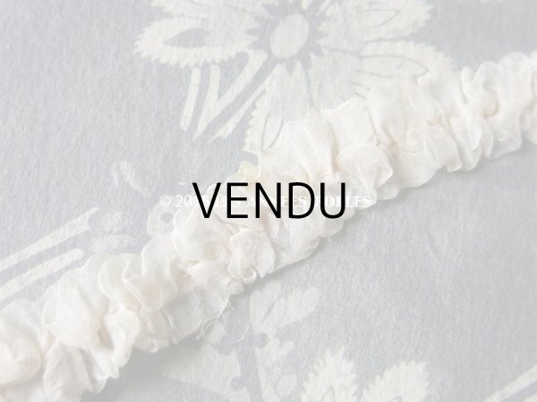 画像11: 1900年代 アンティーク オーガンジーのトリム オフホワイト (11)