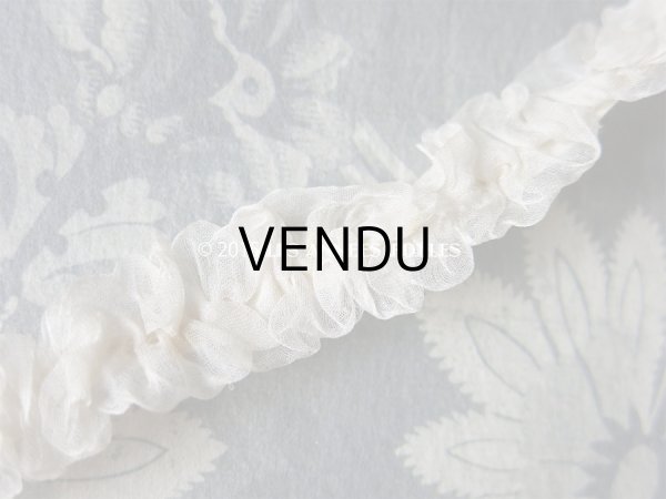 画像3: 1900年代 アンティーク オーガンジーのトリム オフホワイト (3)