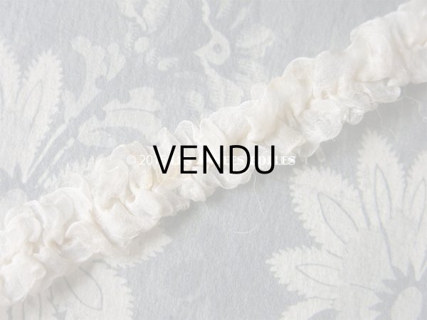 画像12: 1900年代 アンティーク オーガンジーのトリム オフホワイト (12)